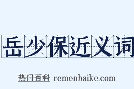 岳少保近义词是什么意思的图片